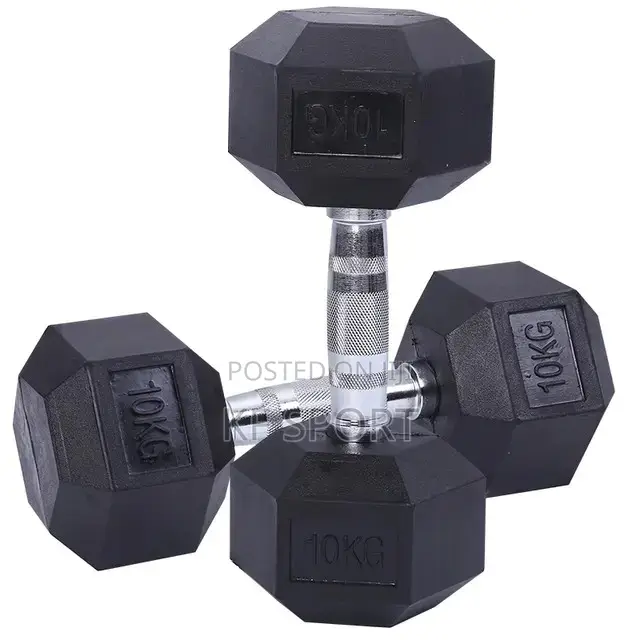 Rubber Hexa Dumbbells