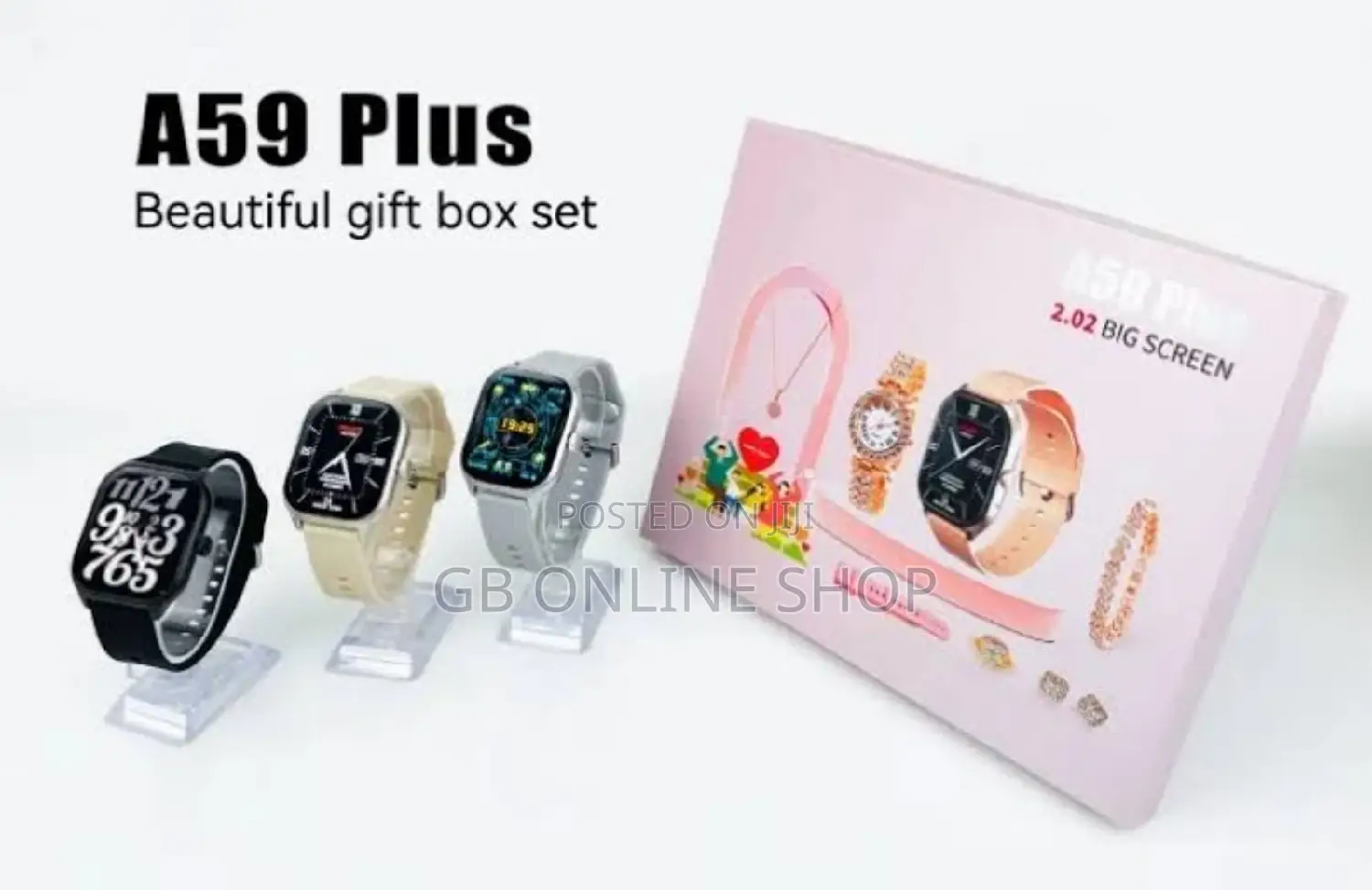 A59 Plus 2.02 Screen 6 IN 1 Gift Set Ladies Smart Watch