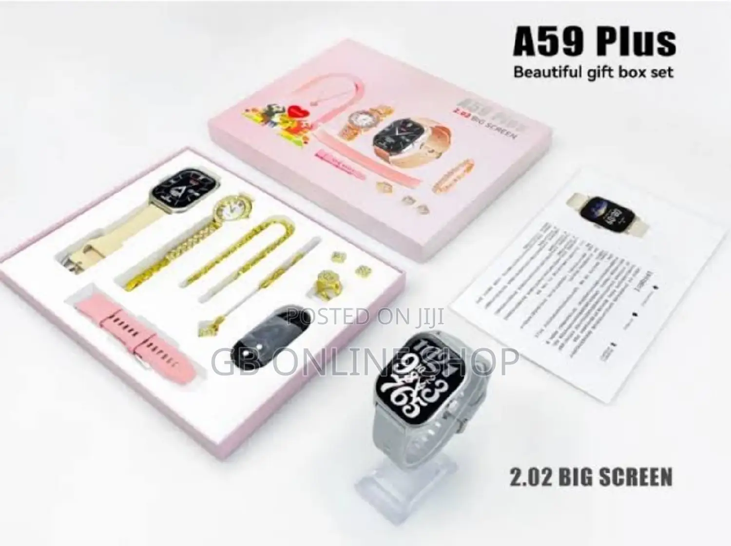 A59 Plus 2.02 Screen 6 IN 1 Gift Set Ladies Smart Watch