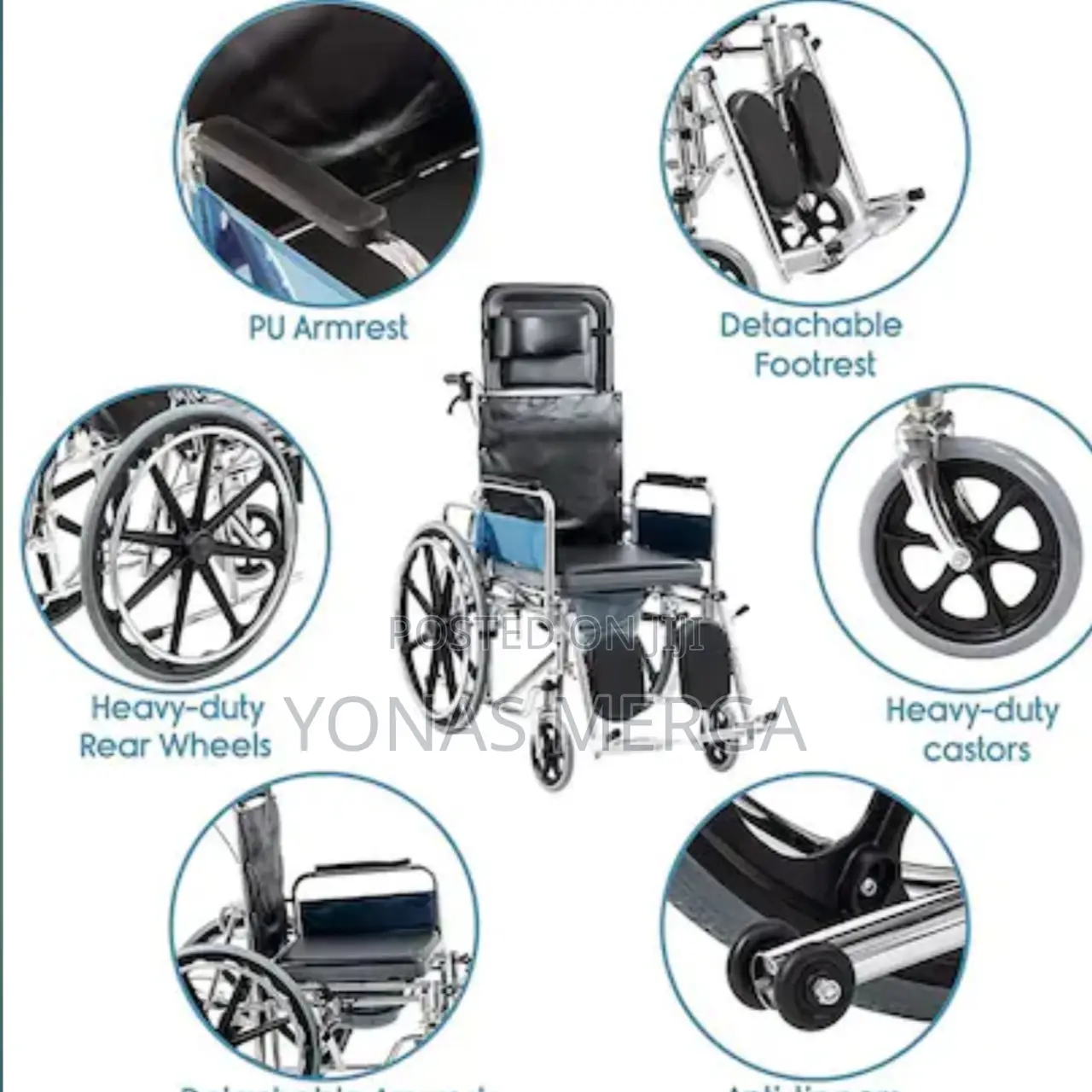 Wheelchair
_Home Reclining Commode Wheelchair