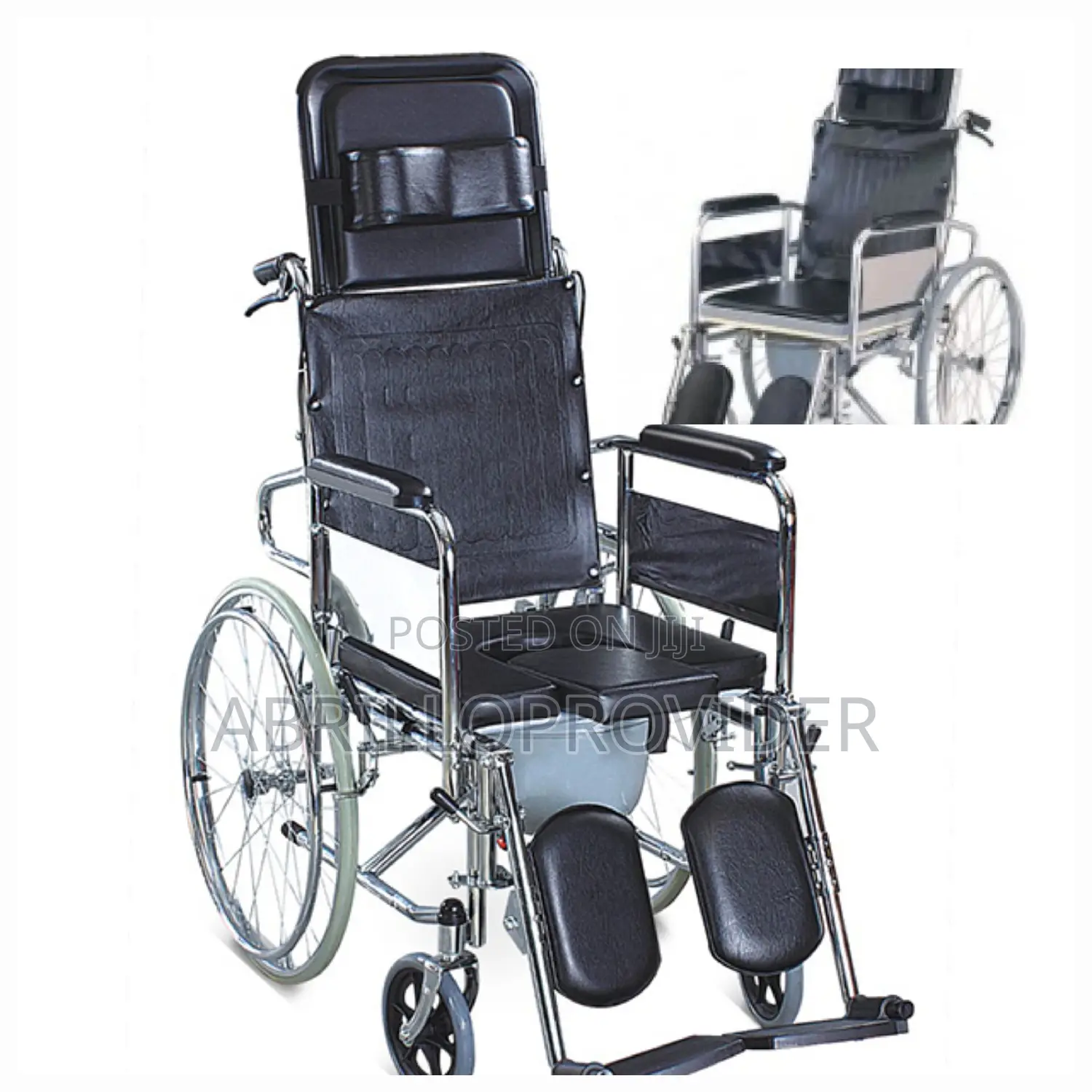 Multifunctional€Reclining€Wheelchair¥Commode₹Wheelchair¥