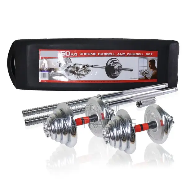 ዘመናዊ ባለ ጎማ 50kg ዳምፔል እና ባርቤል ተገጣጣሚ