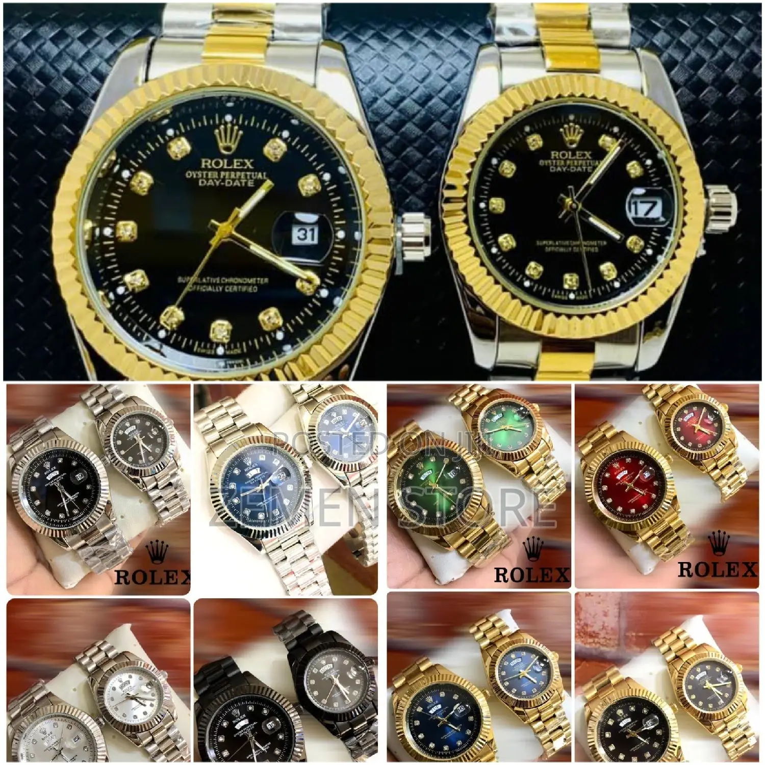 2 in 1 Couple Watches for Men Women ቅንጡ ብራንድ የእጅ ሰአት