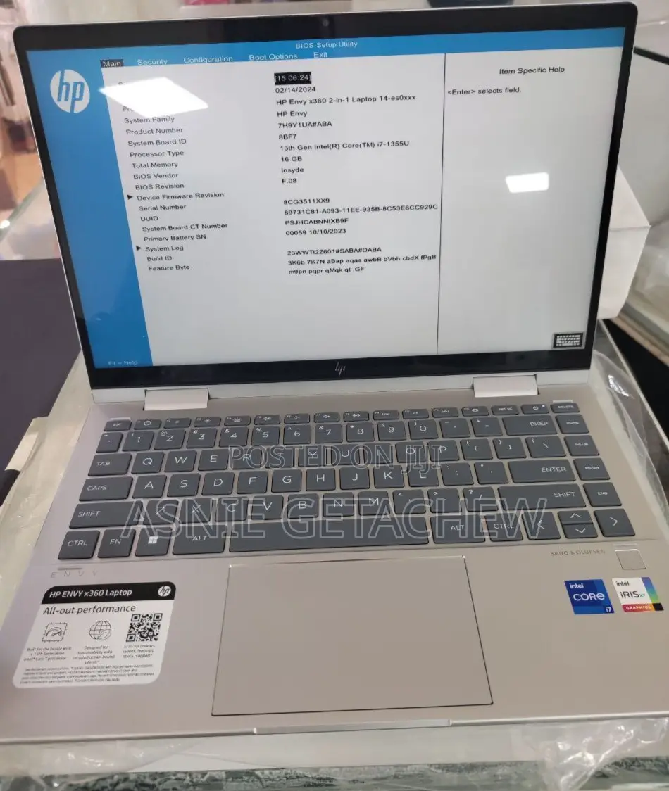 New Laptop HP Envy X360 16GB Intel Core I7 SSD 1T