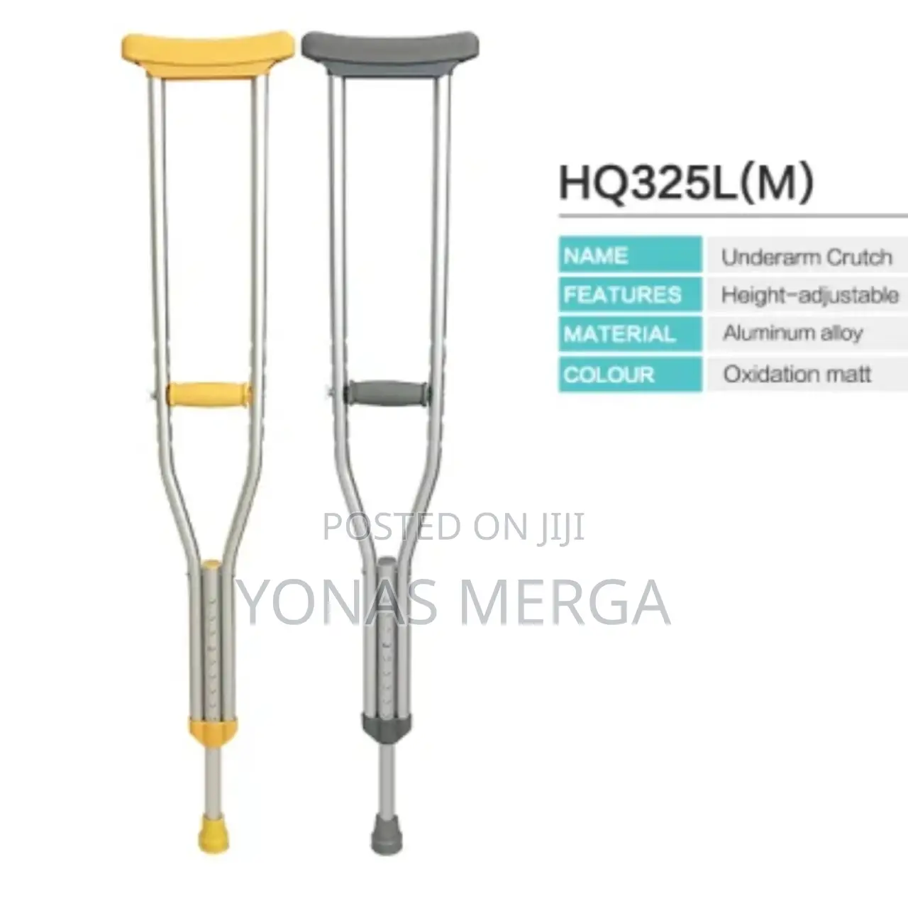 Height-Adjustable Crutches Medical Great for Travel or Work