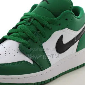 Original Air Jordan 1 Low ‘ Pine Green-White’ Shoes
