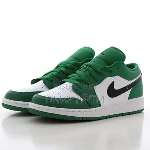 Original Air Jordan 1 Low ‘ Pine Green-White’ Shoes