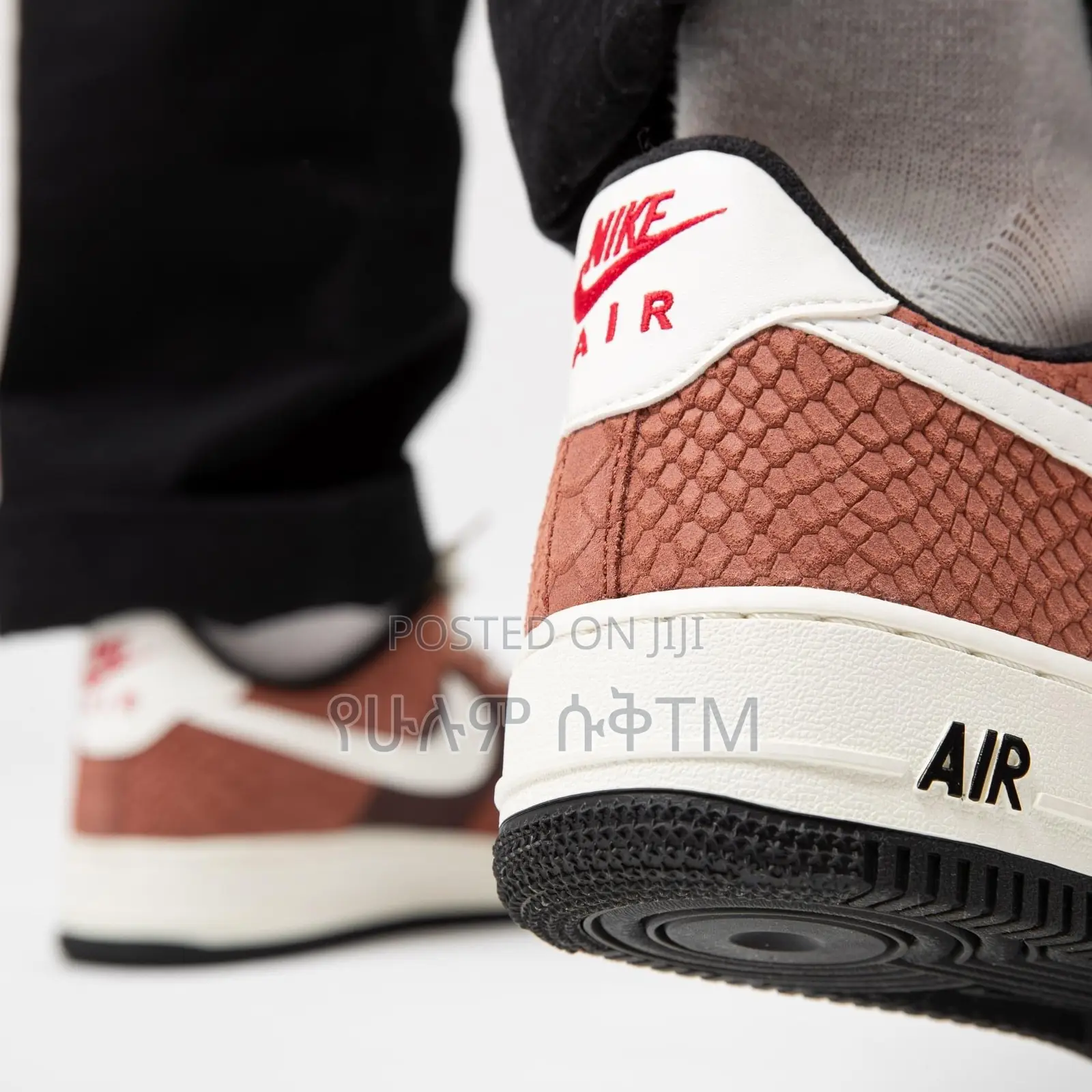 Original Nike Air Force 1 Low ‘ Red Bark Snakeskin’ Shoes
