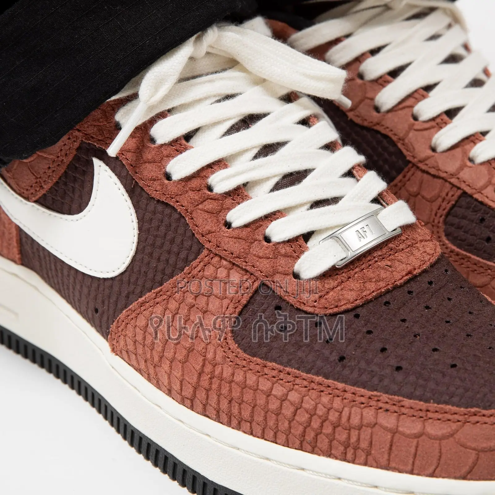 Original Nike Air Force 1 Low ‘ Red Bark Snakeskin’ Shoes