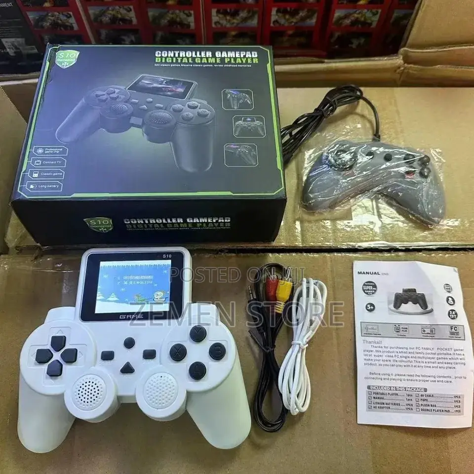 520 ጌሞች ያሉት ለልጆች እንዲሁም ለአዋቂዎች የሚሆን S10 Game Box Quality