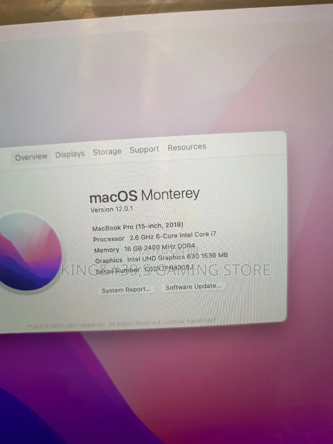 New Laptop Apple MacBook 2018 16GB Intel Core I7 SSD 512GB