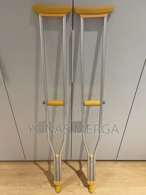 Photo - Medical Crutches,Push Button Adjustable Height Walking Stick