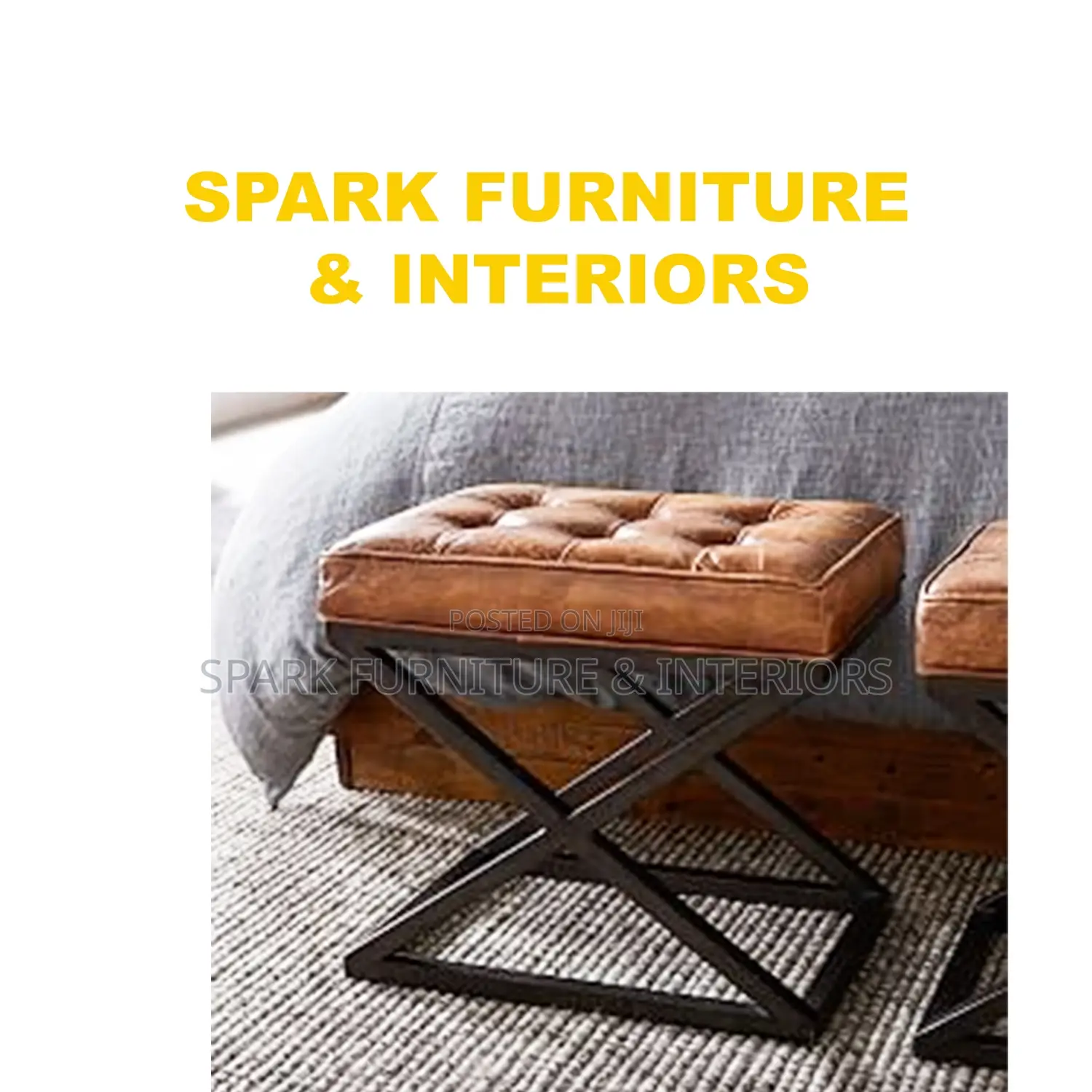 Metal Legs Ottoman Ot- 006 Qty-2