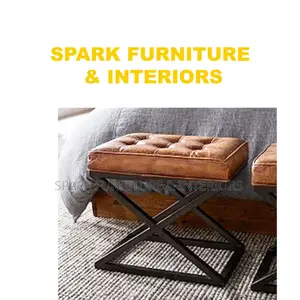 Photo - Metal Legs Ottoman Ot- 006 Qty-2