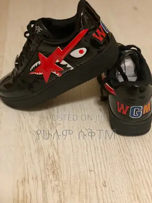 Original Bape Sta ‘A Bathing Ape’ Black Shark Shoes