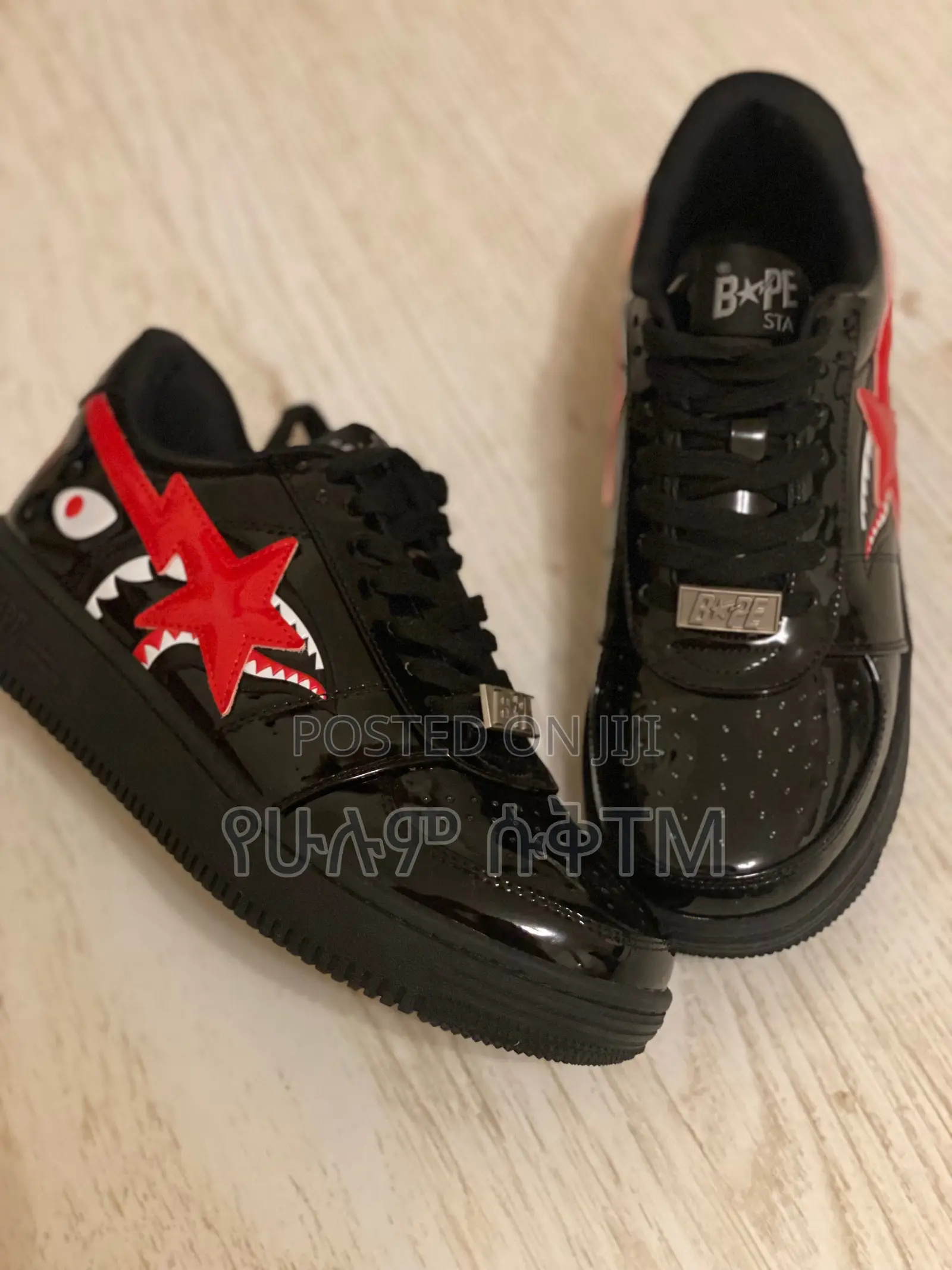 Original Bape Sta ‘A Bathing Ape’ Black Shark Shoes
