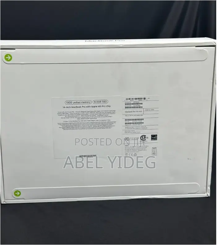 New Laptop Apple MacBook Pro 2023 M3 14-Inch 18GB Apple M3 SSD 512GB
