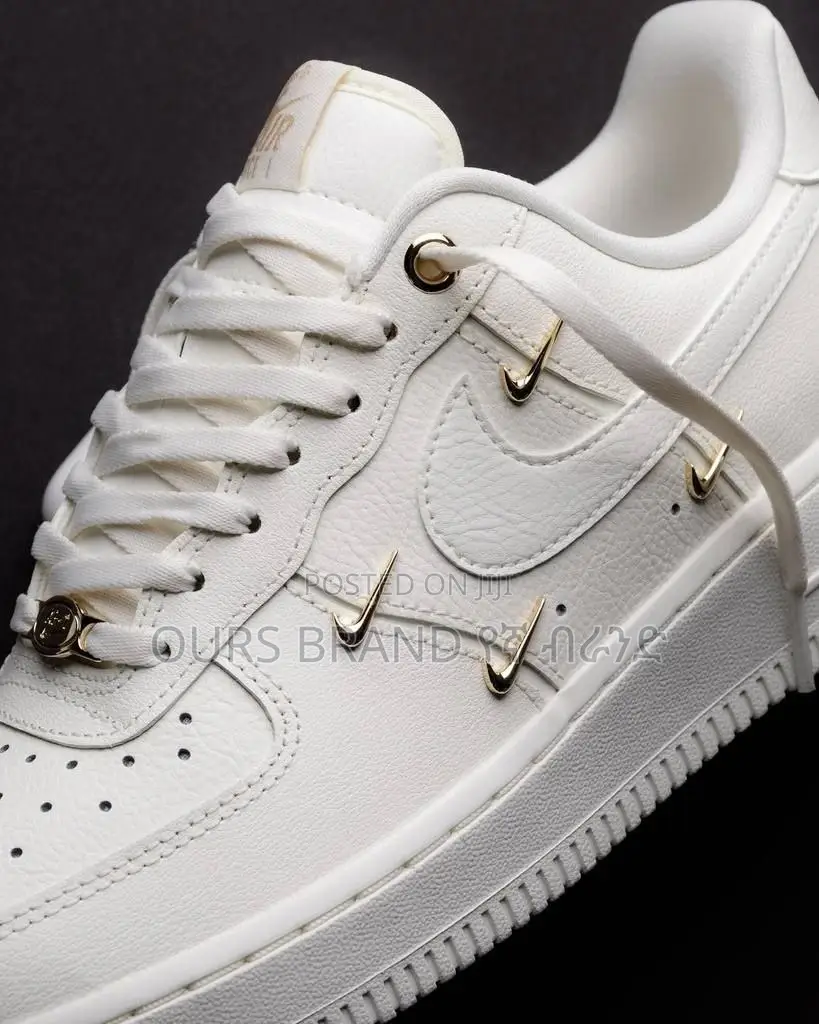 Nike Air Force 1 Mini Gold Swoosh" Custom Low Shoes