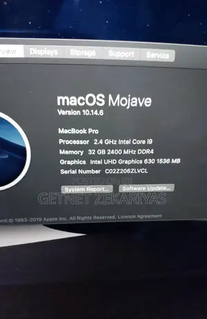 New Laptop Apple MacBook Pro 2019 16GB Intel Core I9 SSD 1T