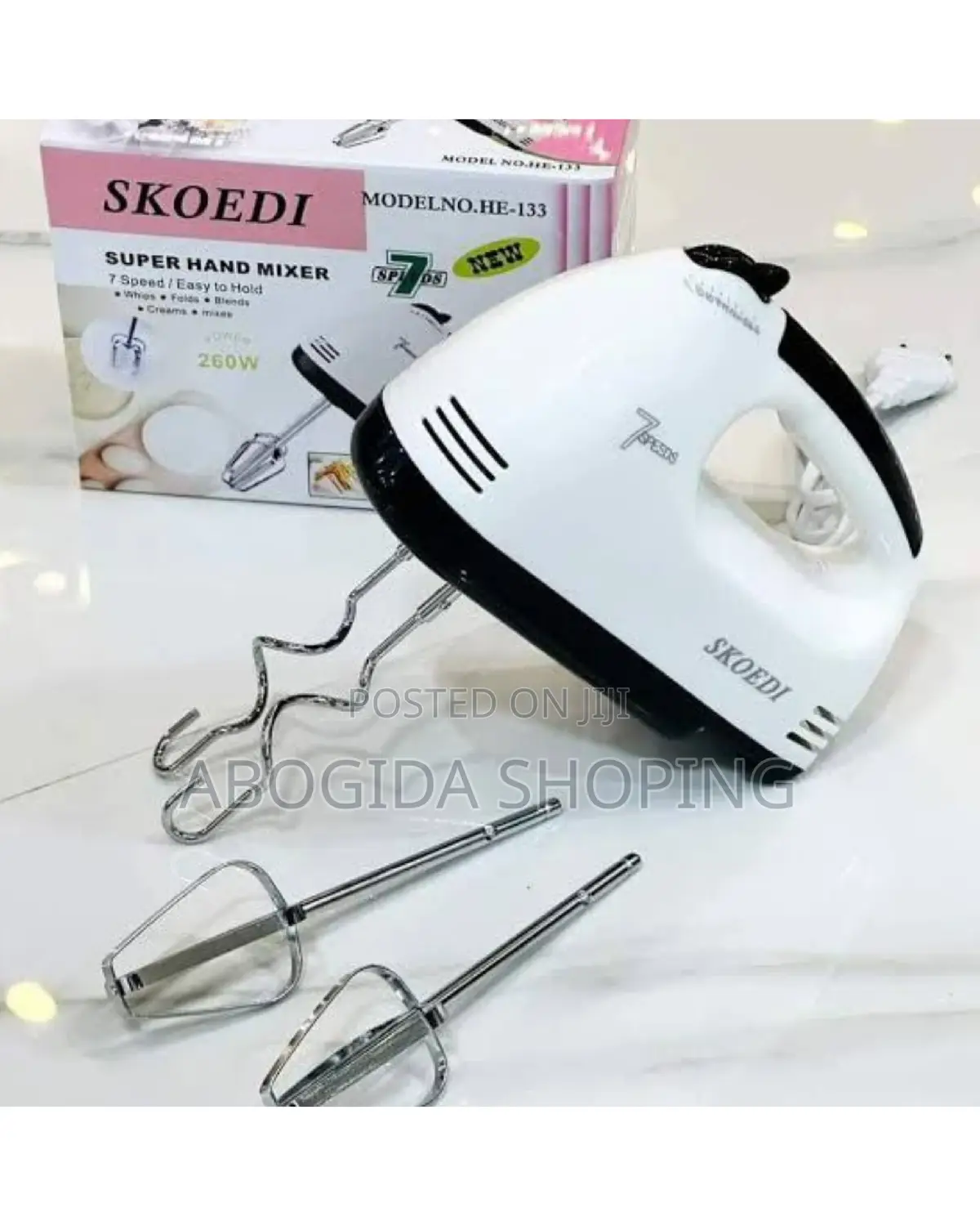Skoedi Hand Mixer የእንቁላልና ሊጥ መምቻ