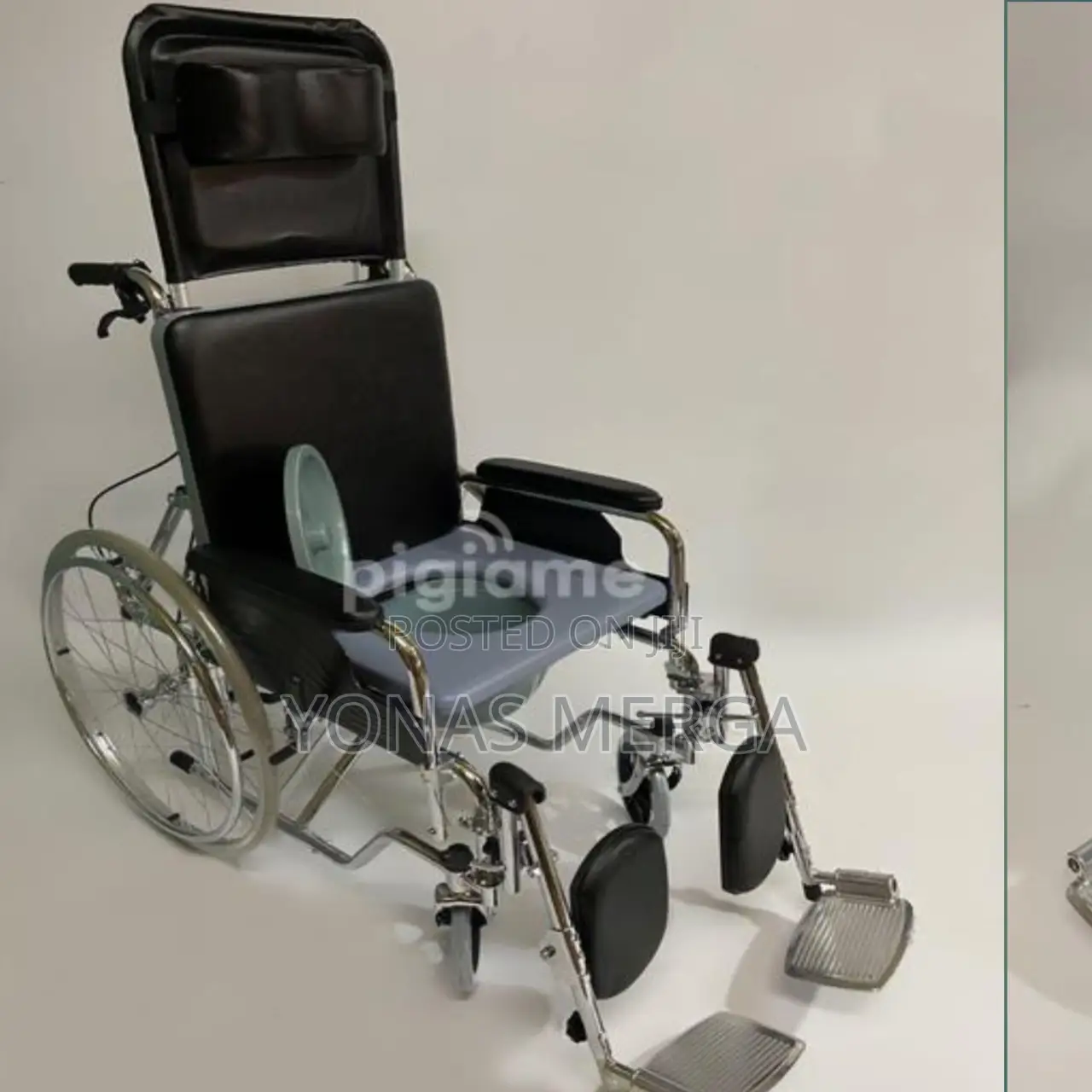 Wheelchair Toilet Seat Folding Wheelchair _ Pedal Handbrake