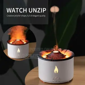 Photo - Volcano Flame Humidifier በጣም ማራኪ ዲዛይን ለቤት ለቢሮ ተመራጭ Diffuser