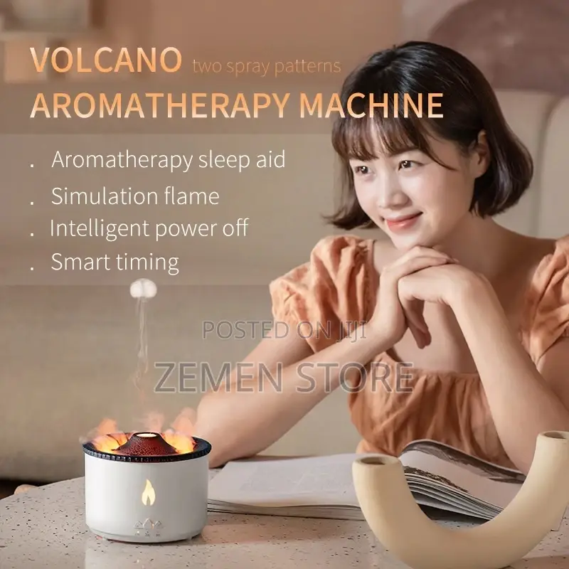 Volcano Flame Humidifier በጣም ማራኪ ዲዛይን ለቤት ለቢሮ ተመራጭ Diffuser