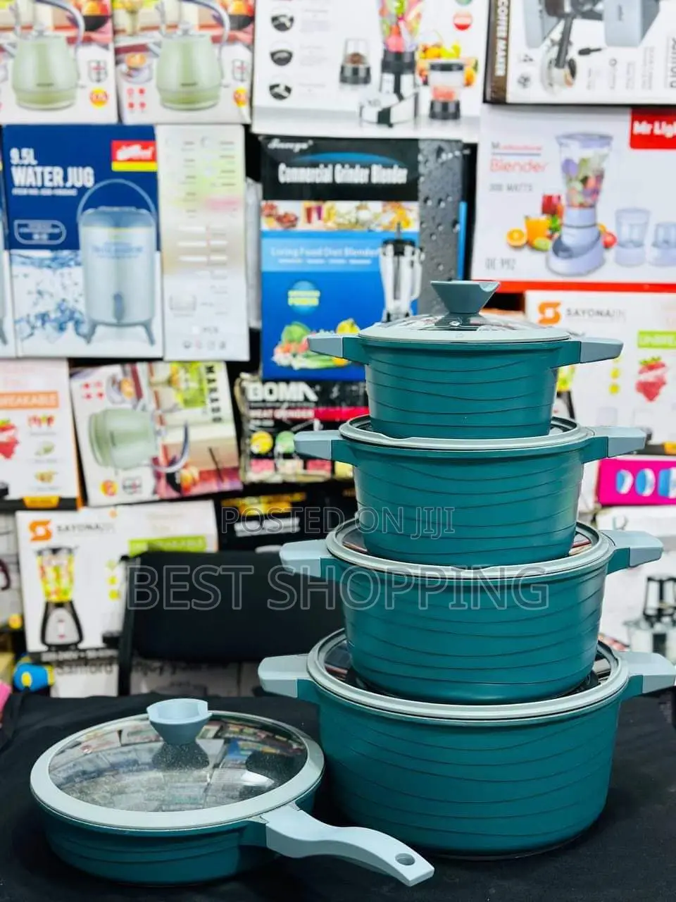 BMN Original Ceramic Cookware 5 in 1 ቢኤምን ኦርጅናል ሴራሚክ ድስት