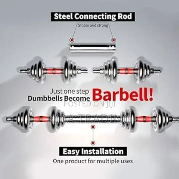 ዘመናዊ ምቹ ተገጣጣሚ 50kg ዳምፔልም ባርቤልም መሆን የሚችል