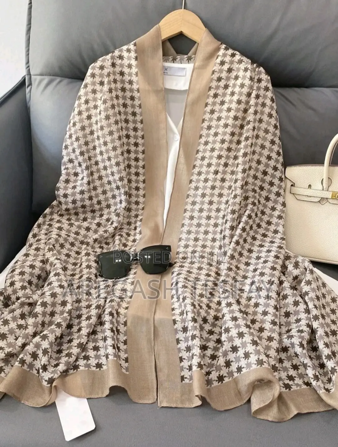 Houndstooth Pattern Scarf