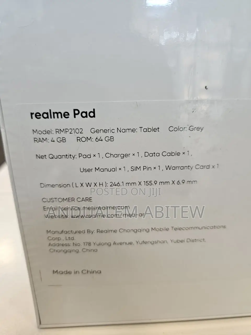 New Realme Pad 64 GB Gray