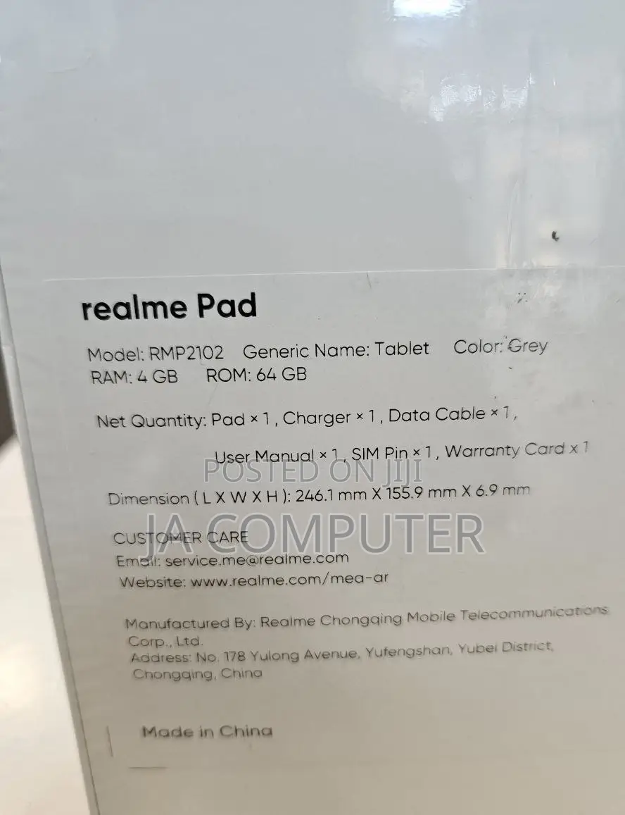 New Realme Pad 64 GB Silver
