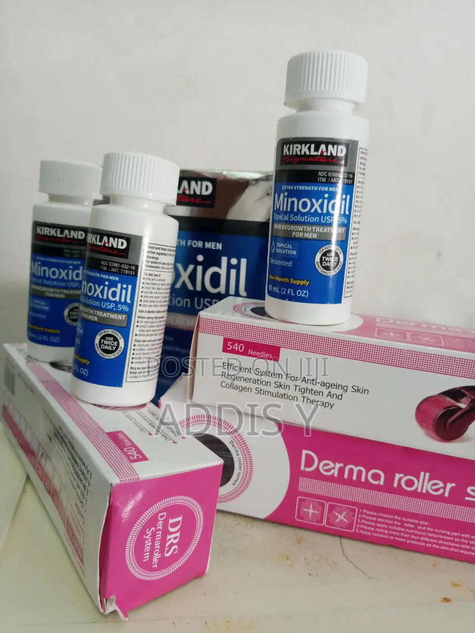 Kirkland Minoxidil and Original Derma Rollers