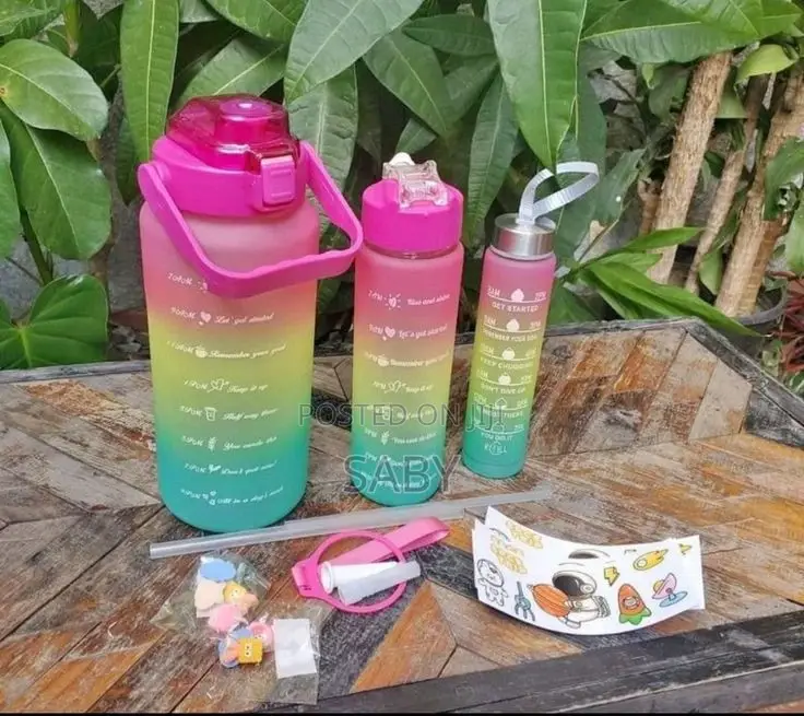 3 in 1 Bottle With Straw