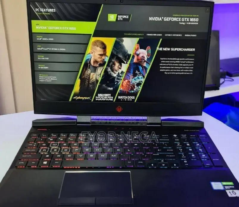 New Laptop HP Omen Pro 16GB Intel Core I7 SSD 512GB