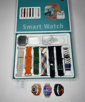 P9 Unique Combination Ultra Smart Watch With 7 Strap+Airpods