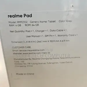 New Realme Pad 64 GB Gray