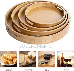 Photo - 4pcs Set Orignall Bamboo Tray