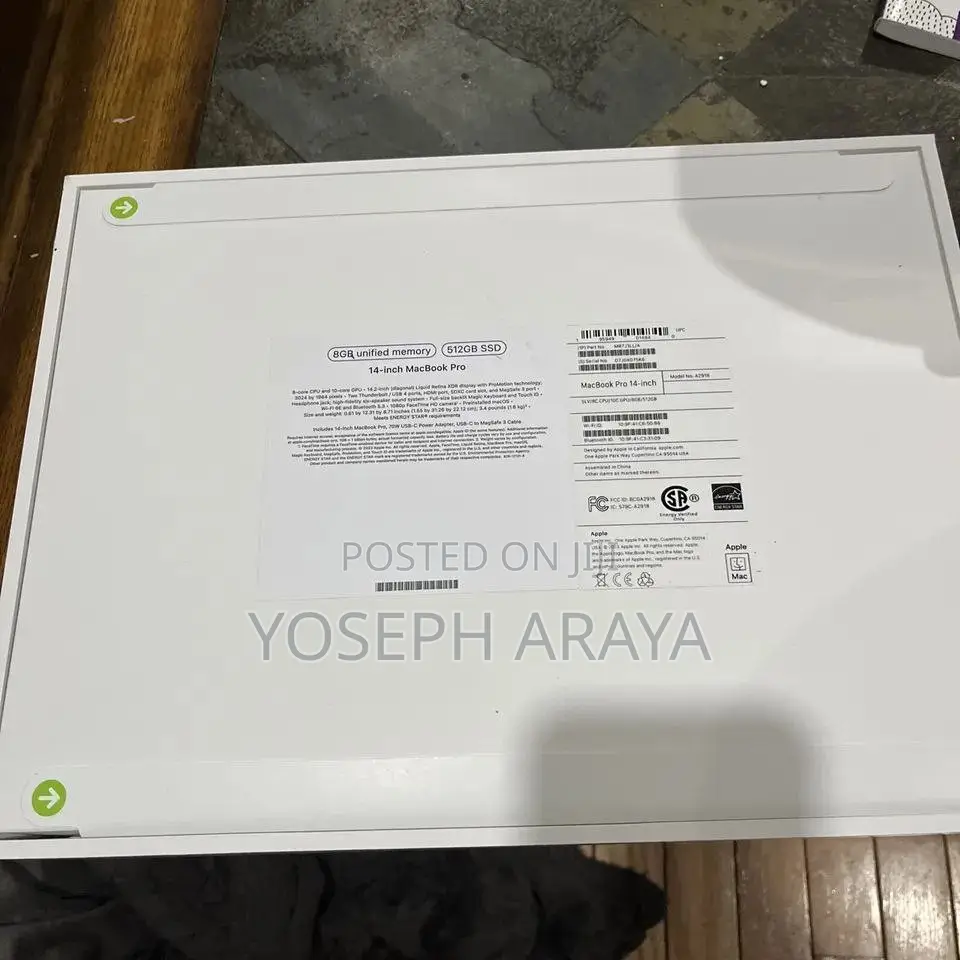 New Apple MacBook Pro 2023 M3 Pro 14-Inch 18GB Intel Core I7 SSD 512GB