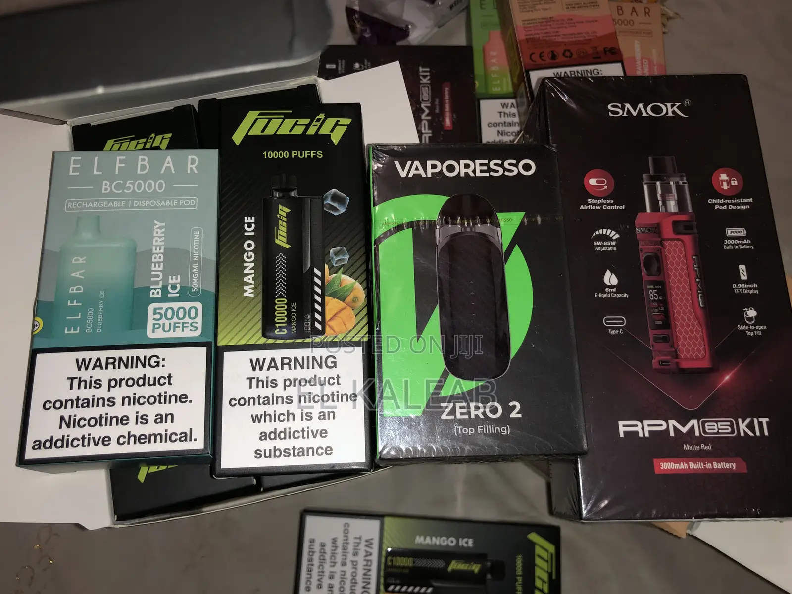 Electric Rechargeable Shisha Vapes In. Different Flavors