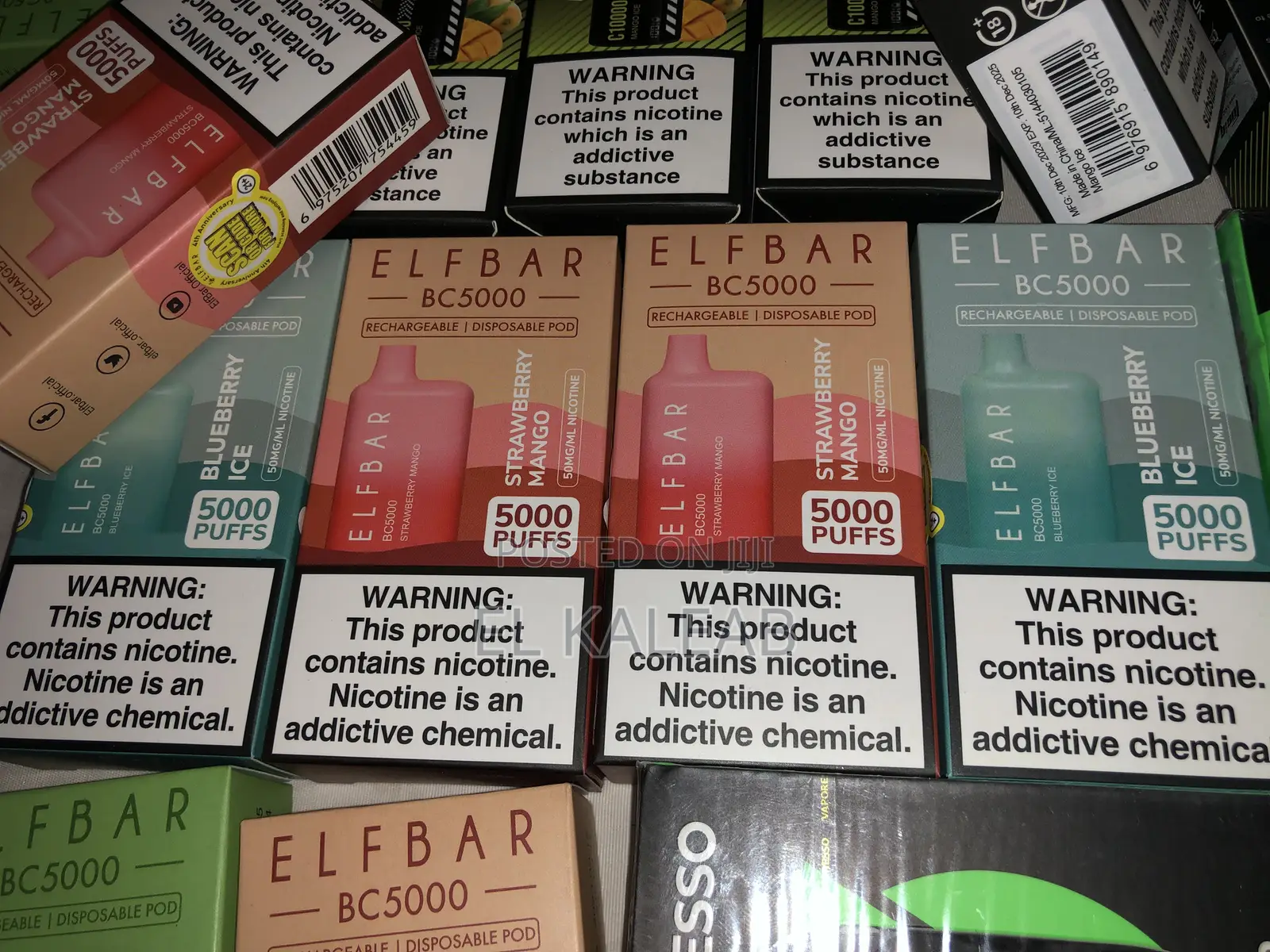 Electric Rechargeable Shisha Vapes In. Different Flavors