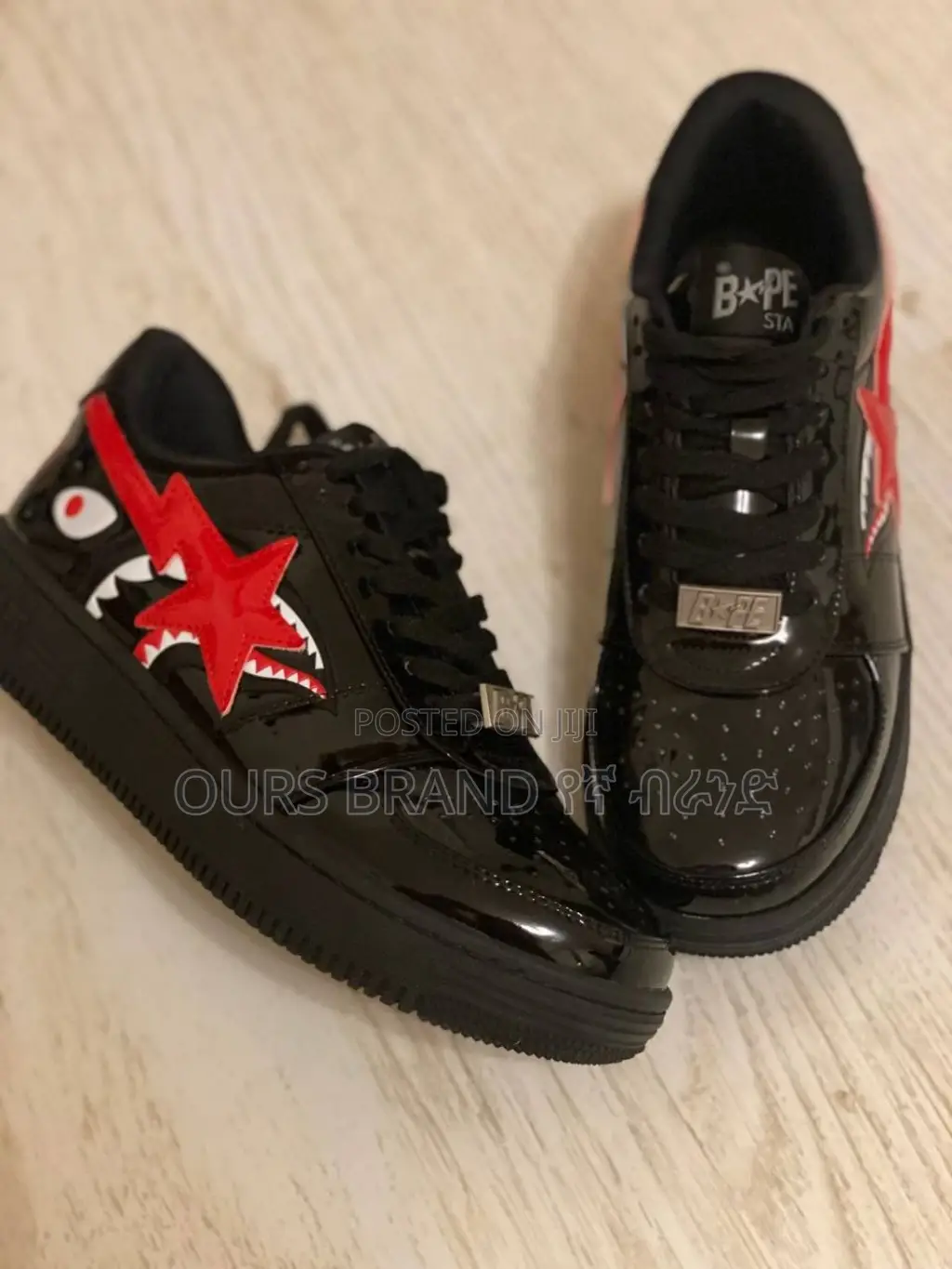 High Master Qualitybape Sta a Bathing Ape ‘Shark White’ Shoe