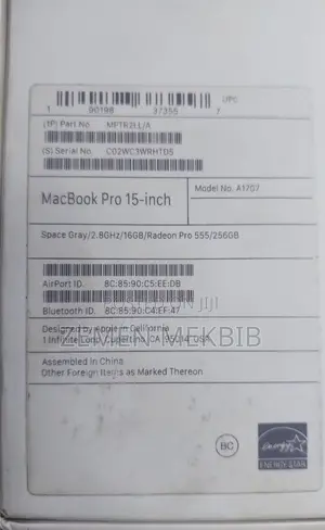 New Laptop Apple MacBook 16GB Intel Core I7 SSD 256GB