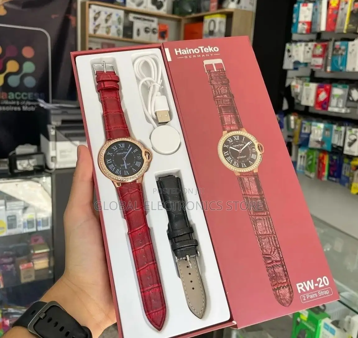 Hainoteko Germany Smart Watch With Free Belt for Women's