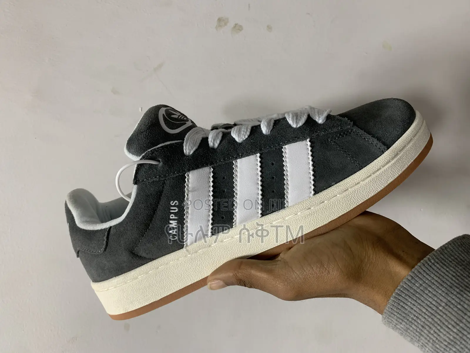 Original Adidas Campus Gray Dark Gum Shoes