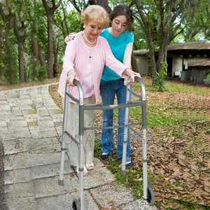 Folding Walker With Wheels (Case of 4)