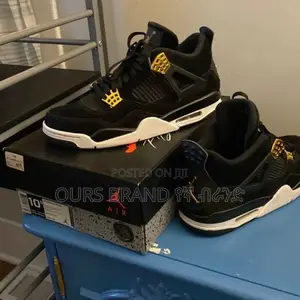 Photo - High Master Quality Air Jordan 4 Retro Gold Sneakers Shoes