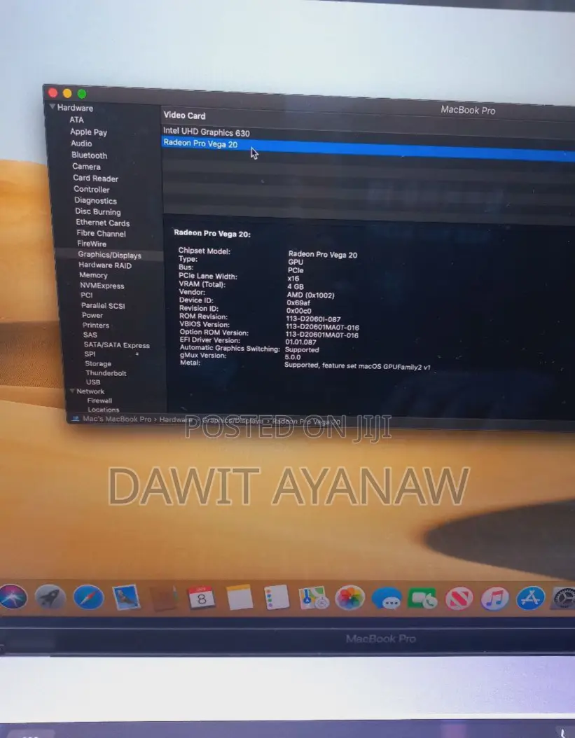 New Laptop Apple MacBook Pro 2019 32GB Intel Core i9 SSD 1T