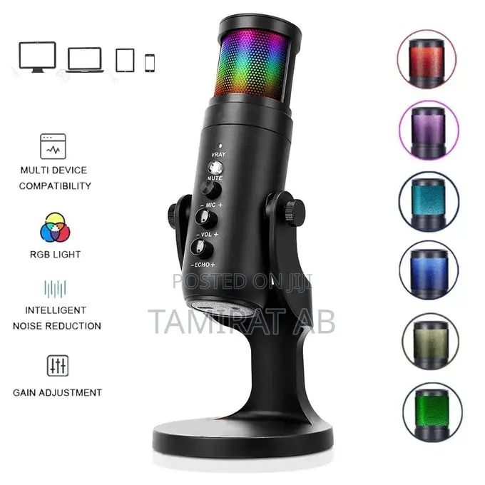 Jmary MC-PW9 RGB Professional USB Microphone Noise Reduction