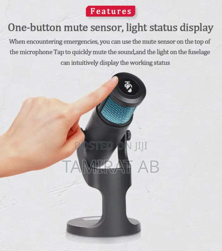 Jmary MC-PW9 RGB Professional USB Microphone Noise Reduction